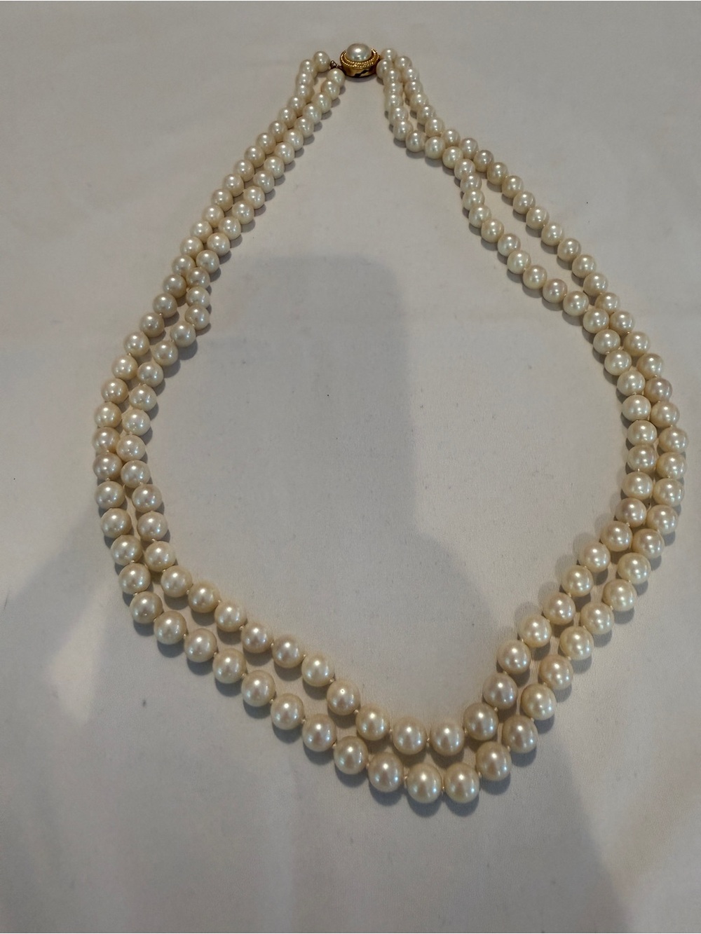Duchess Classic Double Strand Simulated Pearl Necklace - 28”